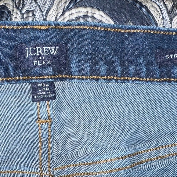 J Crew Mens Jeans Straight Fit Flex Medium Blue Denim Size 34x30 EUC - Picture 4 of 4
